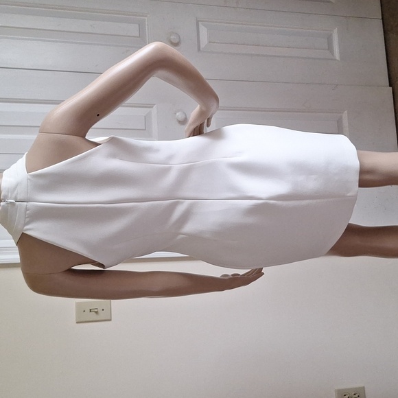 Milly White Structured Sleeveless Dress Size 2 - Picture 4 of 7